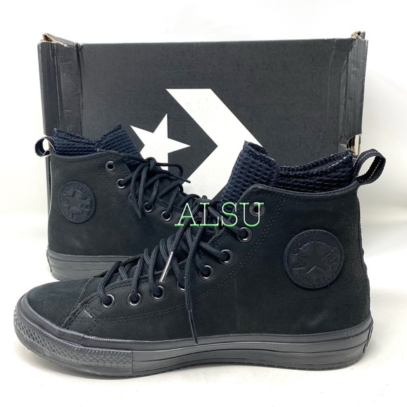 Converse Ctas Waterproof Boot High Suede Black Womenen's Size 7 Sneakers 162409C - Picture 3 of 8